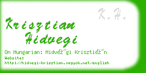 krisztian hidvegi business card